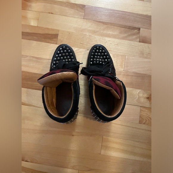 Sandro high top leopard shoes with studs - Picture 3 of 4